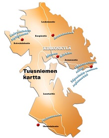 tuusniemi kartta Retkeilyreitistöt   Tuusniemi